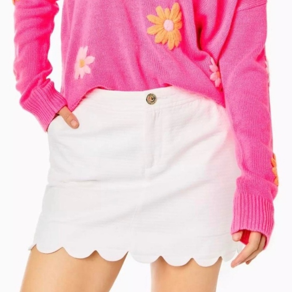 NWT LILLY PULITZER COLETTE SKORT RESORT WHITE SIZE 0 STYLE # 36754